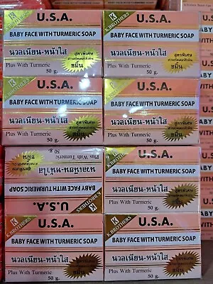 USA Baby Face Soap 50g X 3 Bars  K.Brothers Turmeric Natural Free World Shipping • $10.99
