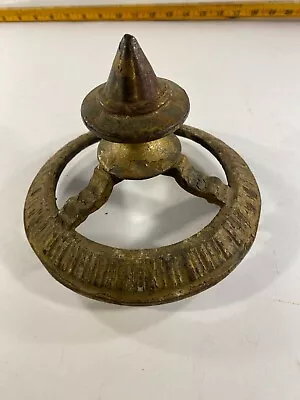 Vintage Cast Iron Lamp Finial Topper Round 7  Diameter Hanging Part • $29.97