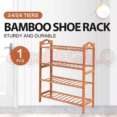 $23.95 • Buy Bamboo Shoe Rack Cabinet Storage Organizer Wooden Shelf Stand Shelves
