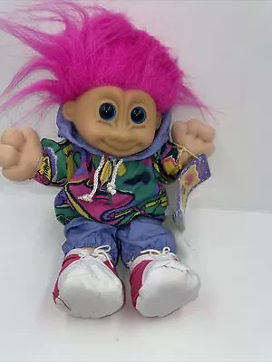 Vintage Russ 10  Stuffed Wee Troll Kidz Rocky - Pink Hair W/Tags • $15.99