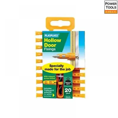£5.18 • Buy Plasplugs SDR556 Hollow Door Fixings (20)