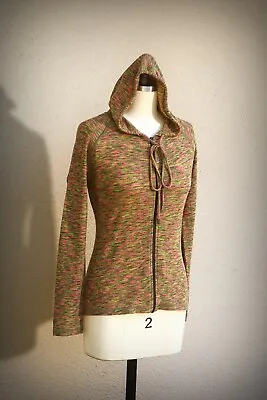 MISSONI M Italy Size 6 Space Dye Fine Knit Hoodie • $39.98