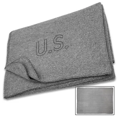 $44.99 • Buy 64  X 84  US MILITARY Reproduction Wool Blanket Camping SURVIVAL EMERGENCY NEW