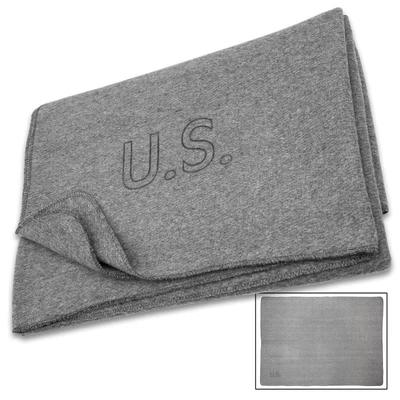 $44.99 • Buy 64  X 84  US MILITARY Reproduction Wool Blanket Camping SURVIVAL EMERGENCY NEW