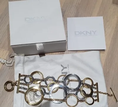 £34.99 • Buy DKNY Donna Karan Gold  And Silver  Bracelet