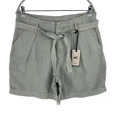 Camel Active Green Linen Blend Bermuda Shorts Size W28 • £14.39