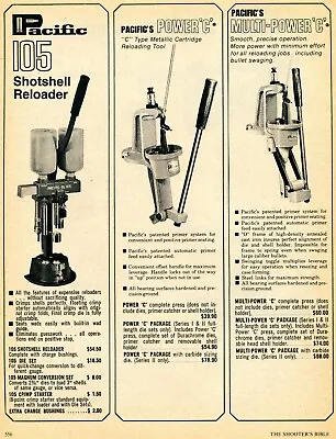 1977 Print Ad Of Pacific Shotshell Reloader Model 105 Power C & Multi-Power C • $9.99