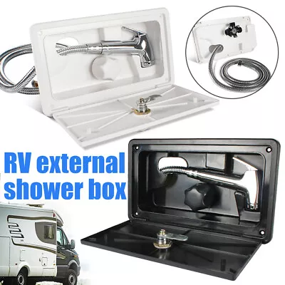 External Caravan RV Shower Box Kit With Lock Exterior Camper Trailer Boat Tool • $39.99