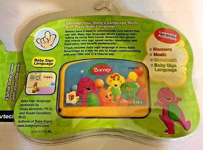 V-smile Baby V-tech Learning Games Barney Let's Go To A Party Cartridge NEW • $7.49