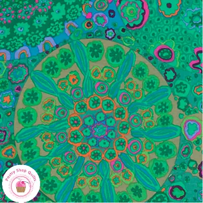 KAFFE FASSETT Free Spirit MILLEFIORE GP092 Jade Green Quilt Fabric • $6.75