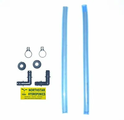2 Hydroponic Sight Level Tube Drain Kit For Hydro System Reservoir Or Bucket     • $12.49