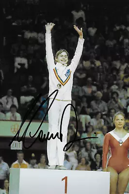 Nadia Comaneci Olympic Gymnast Signed 7.5 X 5 Photograph 1 *With COA* • $17.26