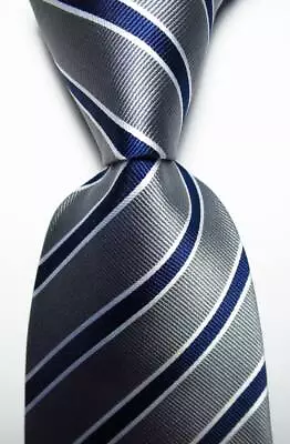 New Classic Striped JACQUARD WOVEN 100% Silk Men's Tie Necktie • $8.99