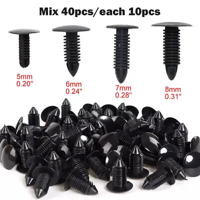 40x/Set 5-8mm Car Exterior Parts Body Trim Push Pin Rivet Panel Fasteners Clips • $7.55