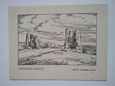 Hadleigh Castle Benfleet Essex  Christmas Card Elsie P. Langridge  • £4.50