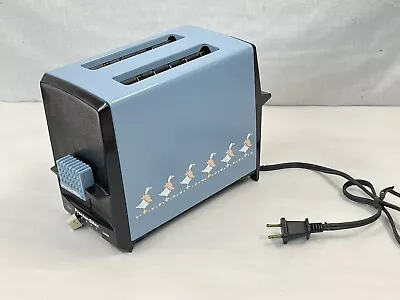 AS-IS Proctor Silex  2 Slice Automatic Pop-up Toaster Country Blue W/Geese AS-IS • $17.96