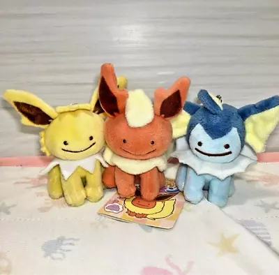 Pokemon Center Original Jolteon Vaporeon Flareon Transform Ditto Plush Mascot JP • $120