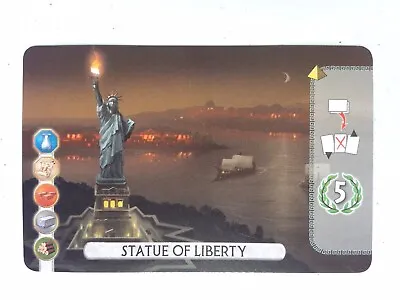 NEW 7 Wonders Duel Statue Of Liberty Promo V2 Board Game Expansion • £7.16