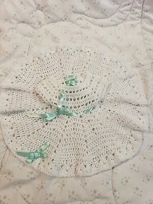 White  Handmade Crochet Baby Girl For  Preemie Baby  • $27.99