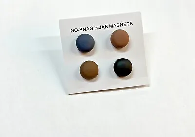 Pack X 4 Magnetic Pin Brooch For Hijab Scarf Headscarf Shawl Round No Snag • $8.70