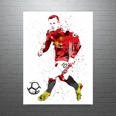 Wayne Rooney Manchester United Soccer Sport Print Man Cave-FREE US SHIPPING • $55.11