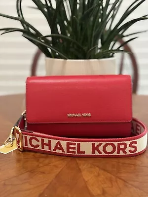Michael Kors Jet Set Item Large Zip Around Wallet Shoulder Crossbody Bag • $78
