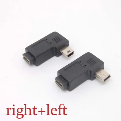 Mini USB Type A Male To Micro USB B FeMale 90 Degree Right/left Angle Adapter Gm • $2.19