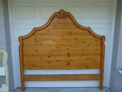 Tall French King Size Headboard Regency Farm Country Carved Colonial Wood Cabin • $399