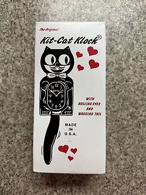 Used In Original Box Kit-Cat Clock Black And White • $45