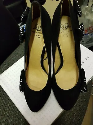 Holly Willoughby Black Stiletto Shoes Size 6 Used With BOX • £5.50