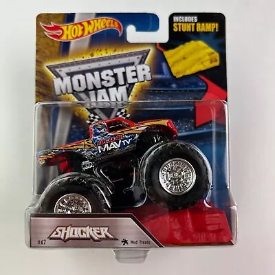 Hot Wheels 2017 Monster Jam Shocker #67 Mud Treads Monster Truck With Stunt Ramp • $6.99