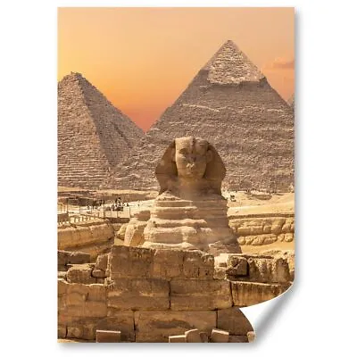 1x Vertical Poster The Sphinx & Pyramids Giza Egypt #52261 • £4.99