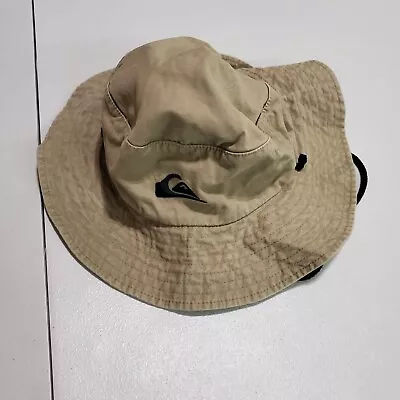 Quiksilver Men Hat OS Beige Bucket Fishing Outdoor Hiking Adjustable Straps • $11.91