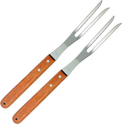 Carving Fork Meat Fork (2 Pack) 13 Inch Cooking Forks With Wooden Handle Heav • $14.68