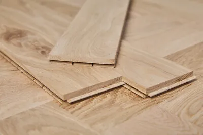 European Oak Floorboards 21x180xRL Unfinished Solid Wood 7  Rustic  Sample • £3.50