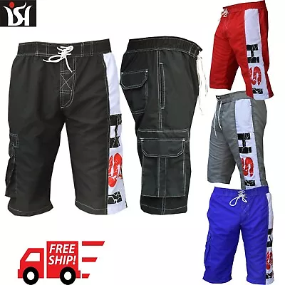 Men’s Casual Board Shorts Surf Swim Wear Beach Trunks Cargo Home Wear Shorts • $15.99