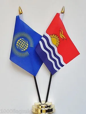 Commonwealth & Kiribati Double Friendship Table Flag Set • £9