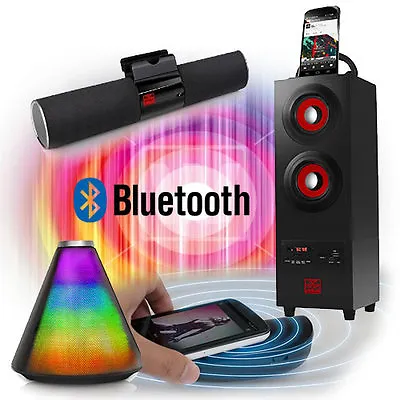 SUMVISION Portable Bluetooth Wireless Speakers For IPhone IPad Samsung Sony LG • £35.95