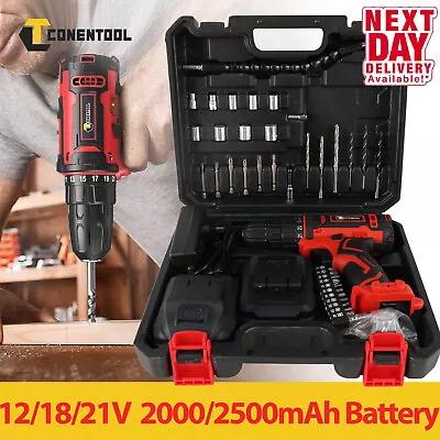 12/18/21V Cordless Drill Driver Set Electric Screwdriver + Charger & Battery UK • £19.49