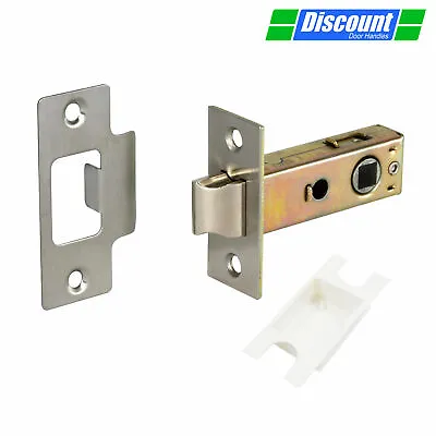 Mortice Door Latch For Internal Doors With Brushed Nickel Finish - 57mm Or 45mm • £1.75