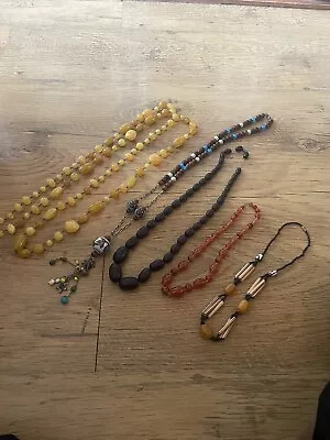 Job Lot Vintage Bead Assorted Necklaces X6 • £14.99