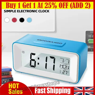 £6.83 • Buy Digital Battery Operated Alarm Calendar Bedside LCD Clock Desk Display Backlight