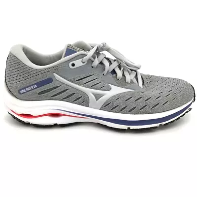 Mizuno Womens Wave Rider 24 Running Shoes Enerzy Gray J1GD200346 Lace Up 8.5M • $36.99