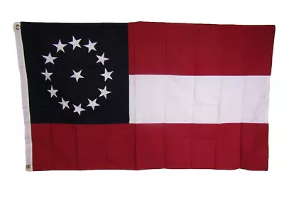 3x5 Embroidered 1st National Stars Bars 13 Middle Star 100% Cotton Flag 3'x5' • $48.88