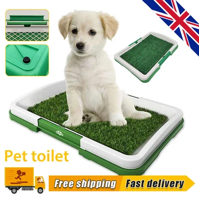 £4.99 • Buy Pet Dog Toilet Mat Indoor Restroom Training Grass Potty Pad Loo Tray Large Puppy