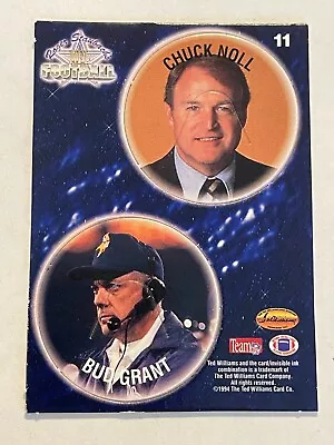 1994 Roger Staubach NFL Football Dual BOG #11 - Chuck Noll & Bud Grant • $4.88