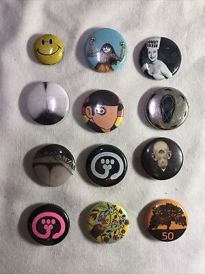 Set Of 12 Eclectic 1  Vintage Button MAGNETS Kitsch Button Fridge Weird Odd • $8.85