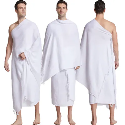 Two Piece Adult Towel Ihram Prayer Hajj Umrah Makkah Ehram Ahram Prayer Clothes • $30.88