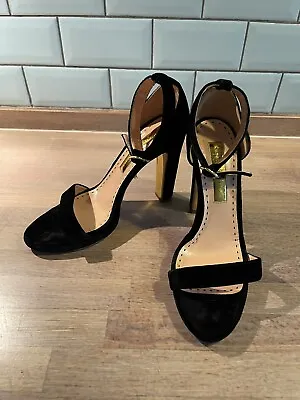 £75 • Buy Rupert Sanderson Black Velvet Dressy Strappy Party Shoes Sz  40 / Uk Sz 7