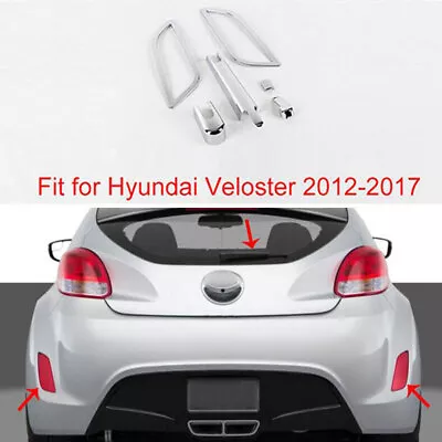 Chrome Tail Rear Window Wipers+Rear Fog Lamp 6pcs For Hyundai Veloster 2012-2017 • $74.99